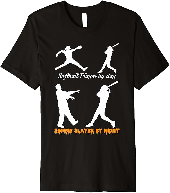 Funny Softball Player Zombie Person Killer Halloween Gifts